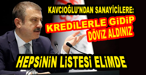 KAVCIOĞLU SANAYİCİYİ STOKÇULUKLA SUÇLADI:TÜRKİYE’DE BİR DÖVİZ HASTALIĞI VAR.