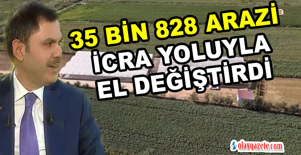 BAKAN KURUM, SON 3 YILDA İCRA YOLUYLA EL DEĞİŞİTİREN ARSA SAYISINI AÇIKLADI: “35 BİN 828”