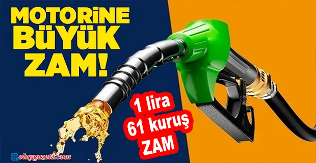 MOTORİNE DEV ZAM GELDİ