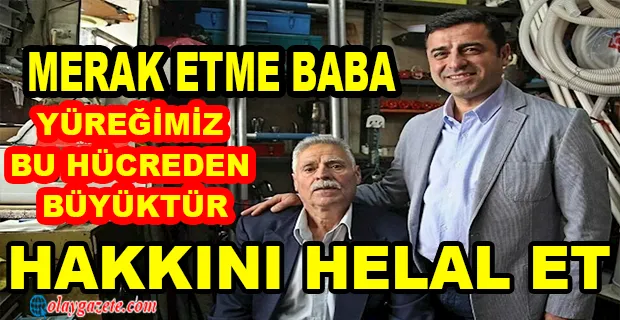 SELAHATTİN DEMİRTAŞ HAKKINI BABA,NASIRLI EMEKÇİ ELLERİNDEN BİN DEFA ÖPÜYORUM