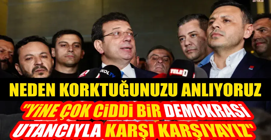 EKREM İMAMOĞLU ADLİYE ÖNÜNDE KONUŞTU