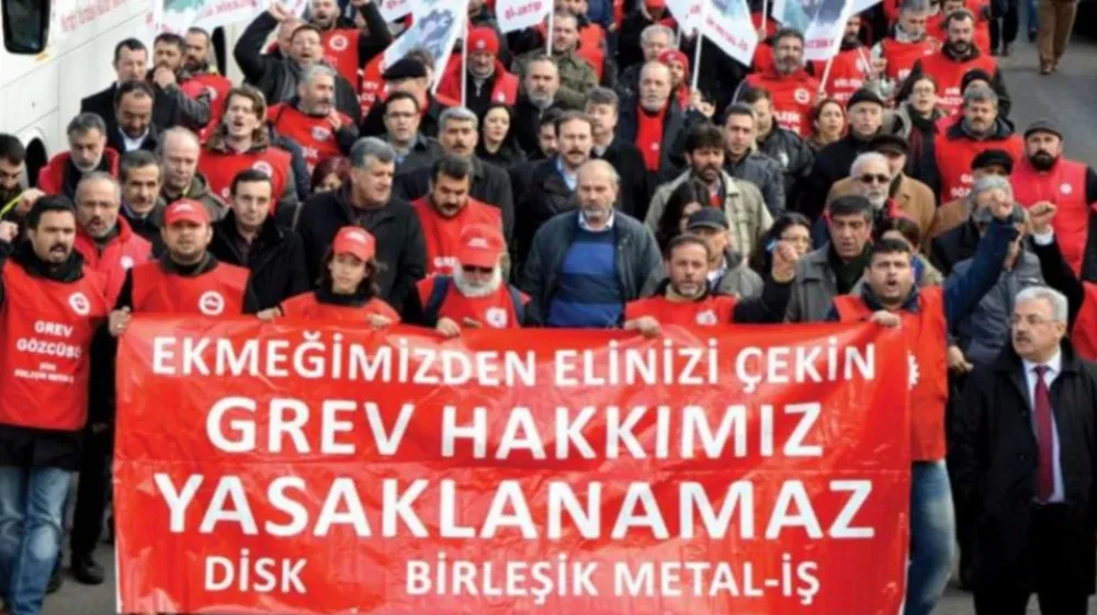 ERDOĞAN MİLLİ GÜVENLİĞİ GEREKÇE GÖSTERDİ BİRLEŞİK METAL-İŞ GREVİNİ ERTELEDİ