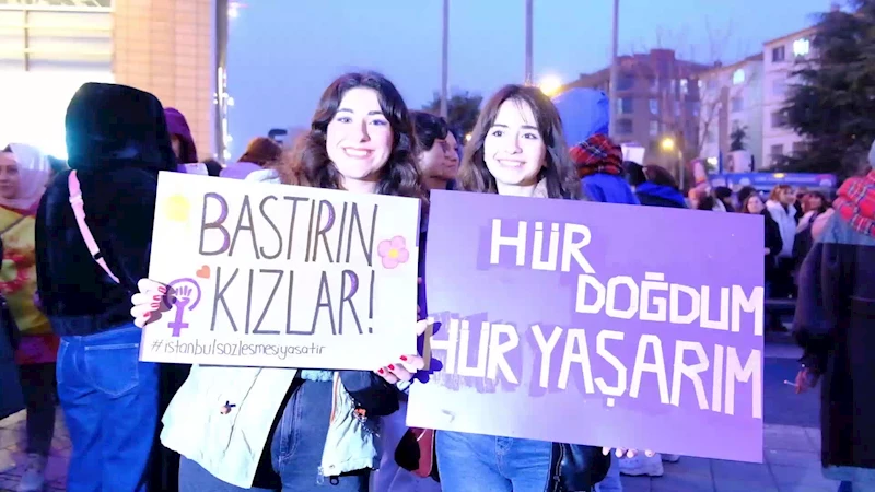 ESKİŞEHİR’DE KADINLARDAN 8 MART İÇİN GECE YÜRÜYÜŞÜ: 