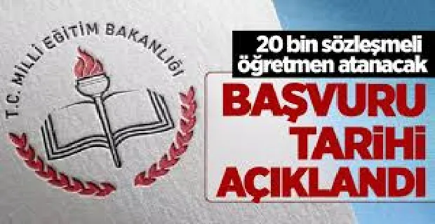 MEB: 20 BİN SÖZLEŞMELİ ÖĞRETMEN ATAMASI İÇİN BAŞVURULAR 20-31 MAYIS ARASINDA 