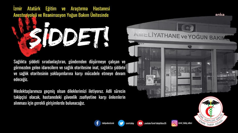 Sağlıkta şiddet bitmiyor: İzmir’de doktora yumruklu saldırı