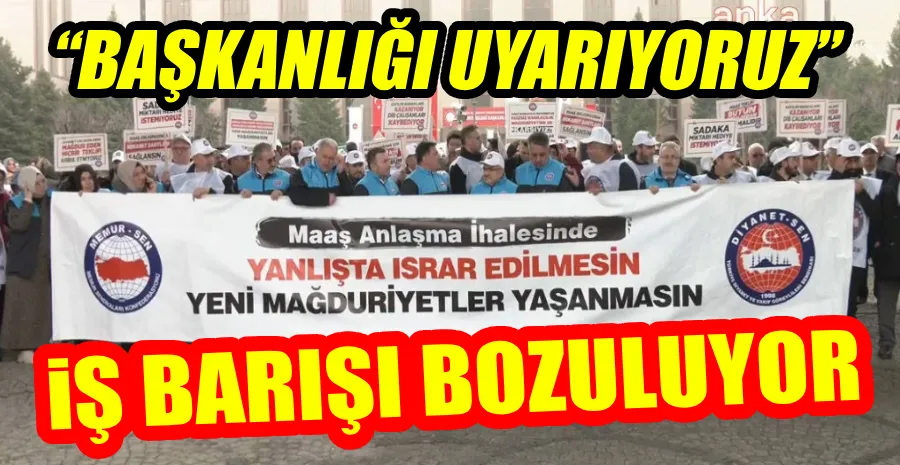 DİYANET ÇALIŞANLARI MAAŞ PROMOSYONU İÇİN SOKAĞA ÇIKTI