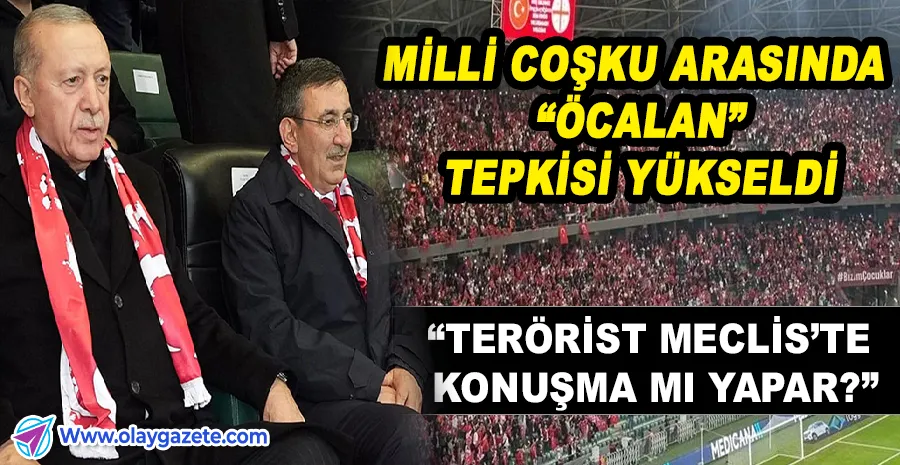GÜRCİSTAN MAÇINDA TRİBÜNDEN “ÖCALAN” TEPKİSİ