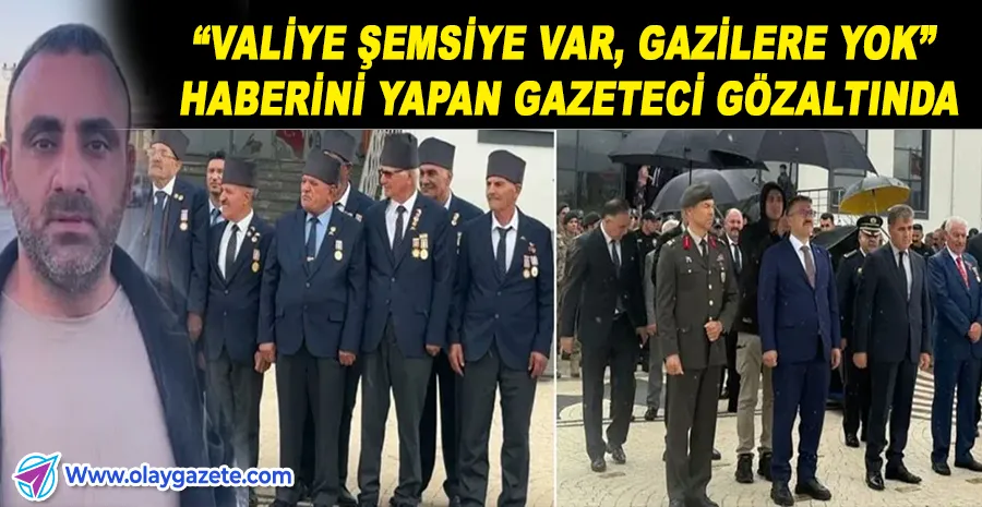 IĞDIR’DA GAZİLERİ YAĞMUR ALTINDA BEKLETEN TÖRENİN HABERİNE GÖZALTI