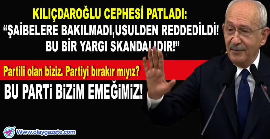 KILIÇDAROĞLU SESSİZLİĞİNİ BOZDU: “PALAVRA! PARTİYİ TERK ETMİYORUZ!”