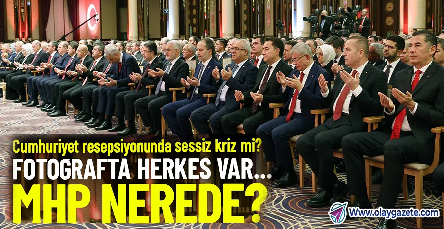 RESEPSİYONDA DİKKAT ÇEKEN FOTOĞRAF: MHP O KAREDE YER ALMADI