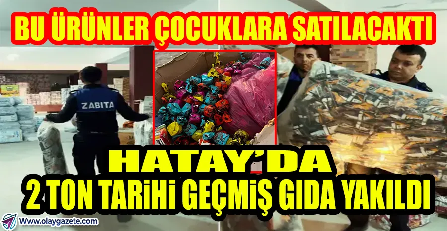  RAFLARDAN ÇUKURA: REYHANLI’DA 2 TON SON KULLANMA TARİHİ GEÇMİŞ GIDA İMHA EDİLDİ