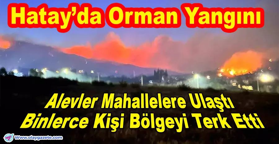 HATAY’DA ORMAN YANGINI YERLEŞİM YERLERİNE SIÇRADI: 1800 KİŞİ KURTARILDI