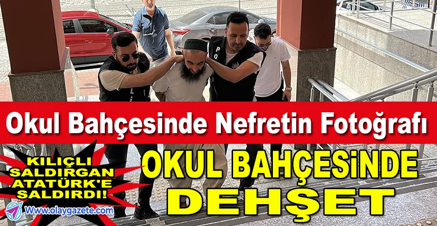  ÇOCUKLARIN GÖZÜ ÖNÜNDE SKANDAL: KILIÇLI SALDIRGAN TUTUKLANDI