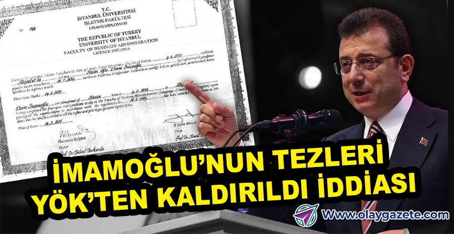 İMAMOĞLU’NUN YÜKSEK LİSANS DİPLOMASI DA GEÇERSİZ SAYILDI