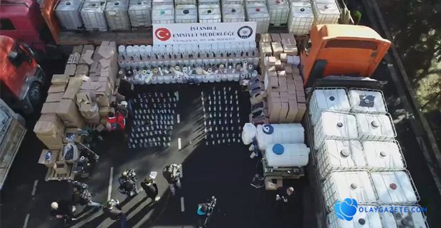 250 TON SAHTE İÇKİ ELE GEÇİRİLDİ