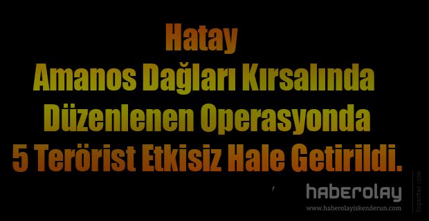 5 Terörist Etkisiz Hale Getirildi