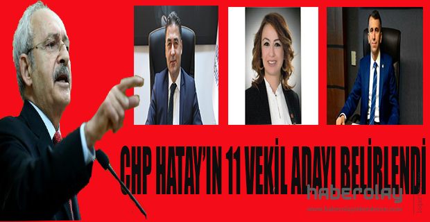 CHP HATAY’IN 11 VEKİL ADAYI