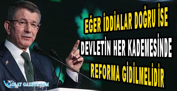 DAVUTOĞLU’NDAN İKTİDARA 