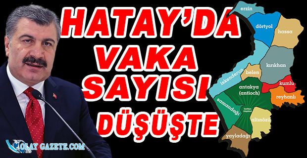 HATAY’DA VAKA SAYISI DÜŞÜŞTE