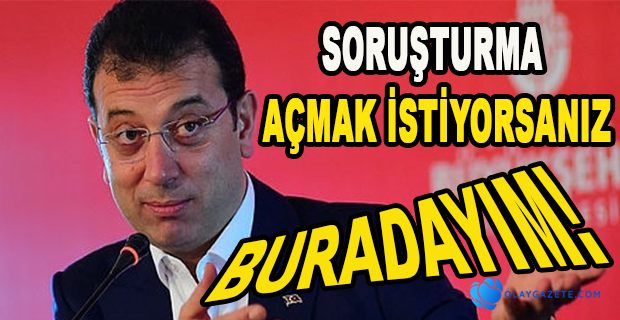 HESAPLARI BLOKE ETMEYİN, BANA SORUŞTURMA AÇIN 