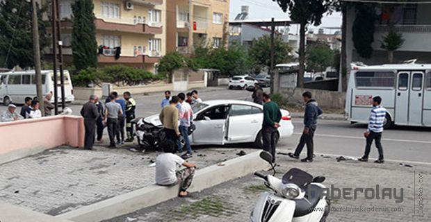 İSKENDERUN’DA DİKKATSİZLİK KAZAYA SEBEB OLDU