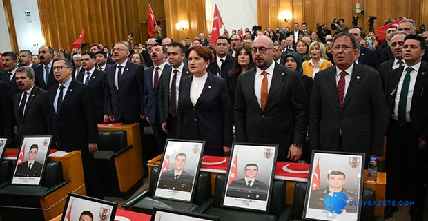 İYİ PARTİ GRUBUNDA ŞEHİTLER ÖN SIRALARDA