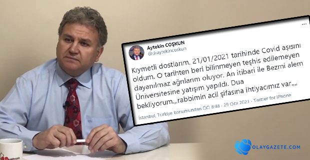 KORONAVİRÜS AŞISI OLAN DOKTOR HASTANEYE KALDIRILDI