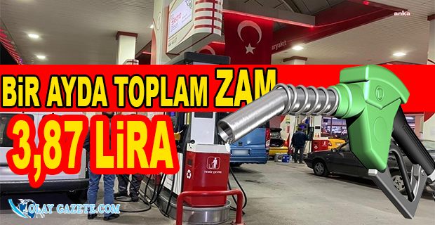 MOTORİNE 80 KURUŞ ZAM YAPILDI 