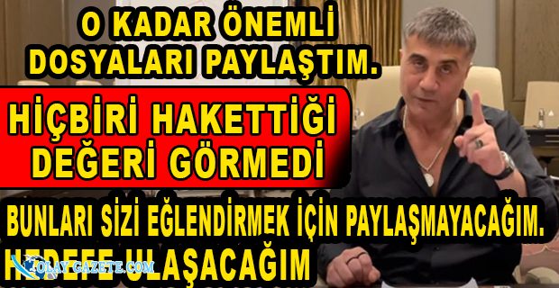 SEDAT PEKER ELİNDEKİ BELGELERİ NEDEN YAYINLAMIYOR?